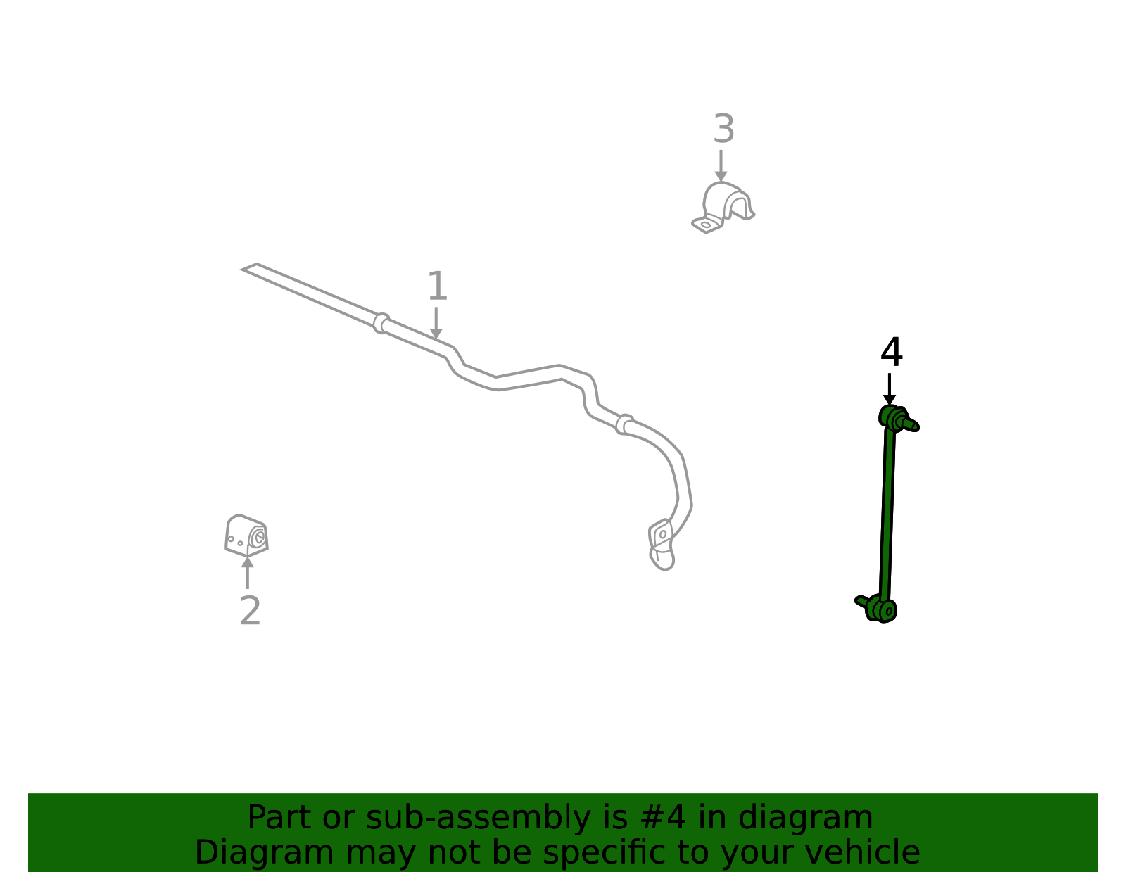 2003-2010 GM Front Suspension Stabilizer Bar Link 20784686 | OEM Parts ...