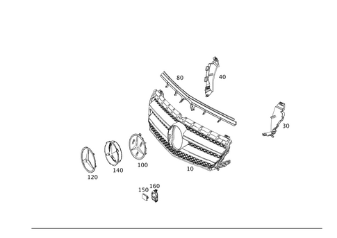 Radiator Grill for 2015 Mercedes-Benz B Electric Drive #0