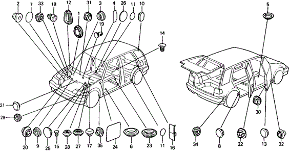 Grommet - Plug for 1988 Honda Civic #0