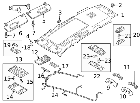 Interior Trim - Roof for 2023 Volkswagen Atlas #0