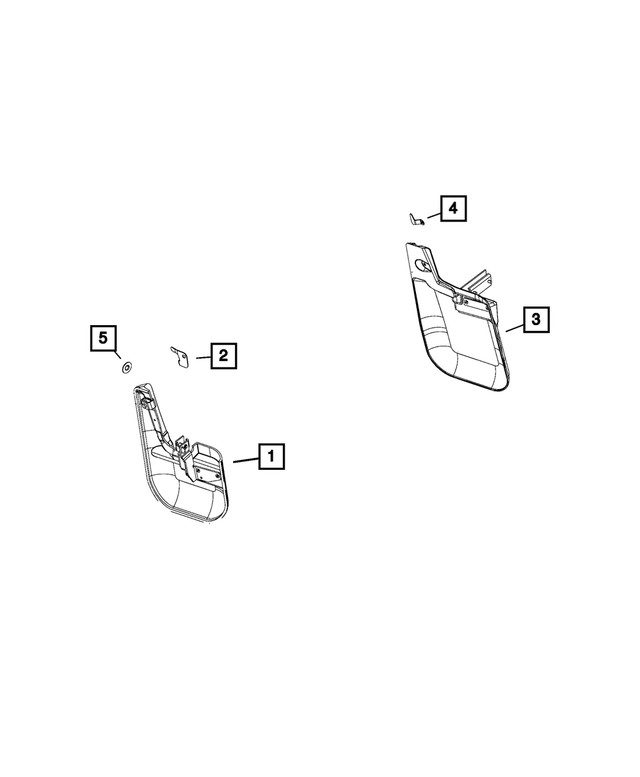68134783AA - Exterior Ornamentation: Wheel House Bracket for Mopar Image