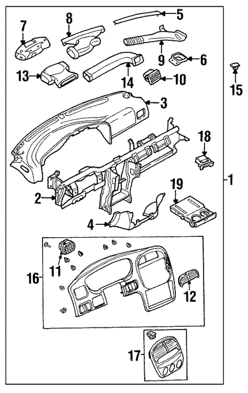 Instrument Panel for 2001 Kia Sportage #0