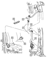 6509951AA - Restraints: Seat Belt Bolt for Mopar Image