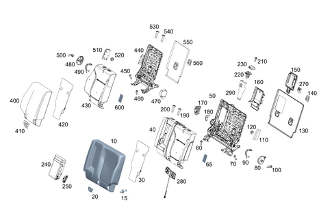Rear Folding Backrest for 2022 Mercedes-Benz G550 #0