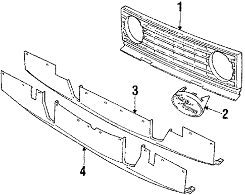 Grille & Components for 1993 Land Rover Defender 110 #0