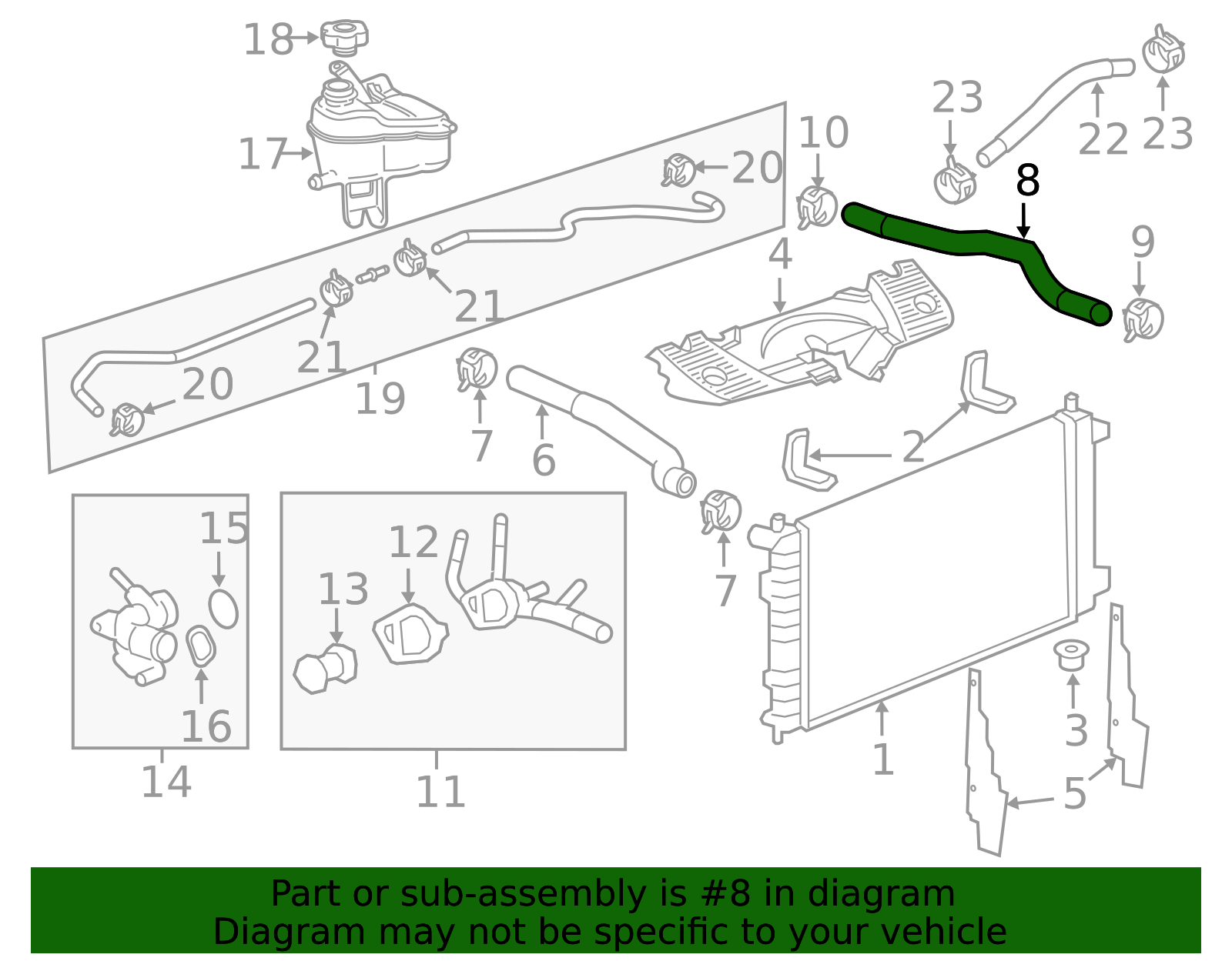 2012-2016 Chevrolet Radiator Outlet Hose 19258622 | OEM Parts Online