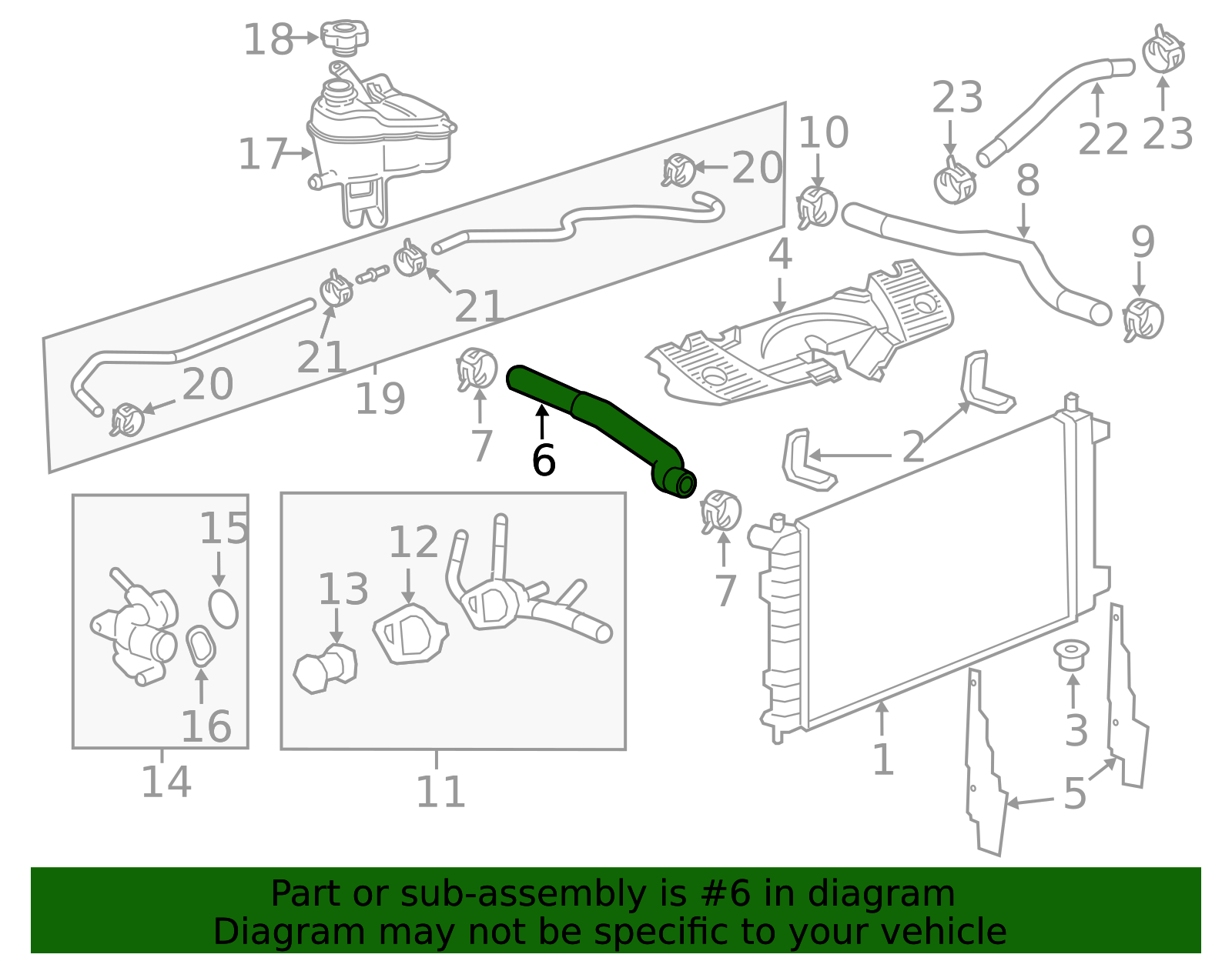 2012-2016 Chevrolet Radiator Inlet Hose 19260860 GM | GMPartsDirect.com