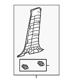 624140R060C0 - Body: Lower Center Pillar Trim for Toyota: RAV4, RAV4 Prime Image