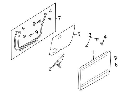 Door & Components for 2002 Subaru Impreza #1