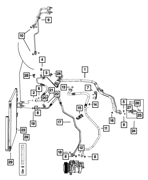Air Conditioner and Heater Plumbing for 2020 Ram 1500 Classic #0