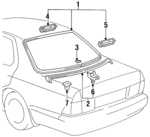 7550150040 - Body: Reveal Molding for Lexus: LS400 Image