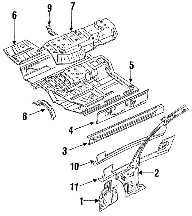 MB637416 - Body: Inner Sill for Mopar Image