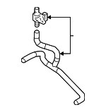 16260F0010 - Cooling System: By-Pass Hose for Toyota: Avalon, Camry, RAV4 Image