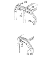 4649141AE - Interior Trim: Side Curtain Air Bag, Left for Mopar Image image