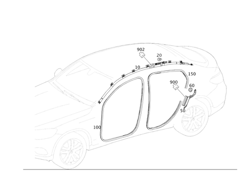 Head Side Air Bag, Door Edge Guard for 2021 Mercedes-Benz GLC63 AMG S #0