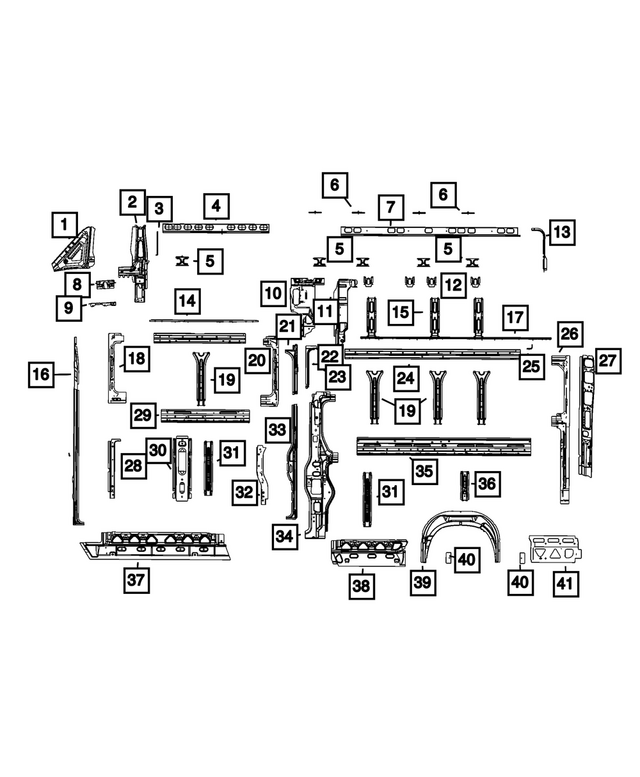 68564734AB - : A-pillar Reinforcement for Mopar Image