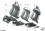 52107885536 - Seats: Cover M Carbon Seat for BMW Image
