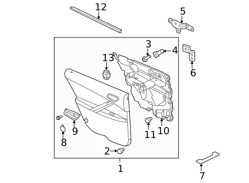 Interior Trim - Rear Door for 2009 Pontiac G6 #0