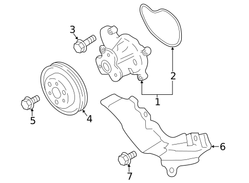 Water Pump for 2023 Subaru Ascent #0