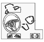 4KE419091SLDJ - Steering: Steering Wheel for Audi: A6 Quattro, A7 Sportback, e-tron Quattro, e-tron S, e-tron S Sportback, e-tron Sportback, Q8 e-tron, Q8 e-tron Sportback, S6, S7 Sportback, SQ8 e-tron, SQ8 e-tron Sportback Image