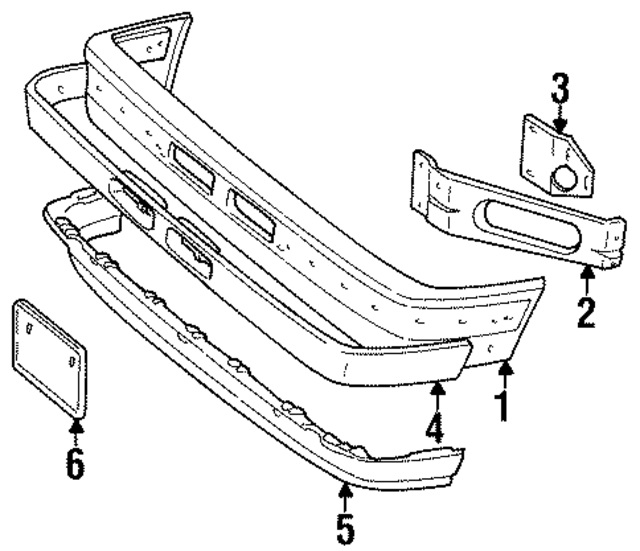 E9TZ17757F - Body: Face Bar for Ford: Bronco II, Ranger Image