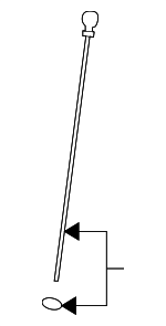 12577660 - Engine: Dipstick for Buick: Lucerne, Terraza | Chevrolet: Impala, Malibu, Monte Carlo, Uplander | Pontiac: G6, Montana | Saturn: Aura, Relay, Vue Image