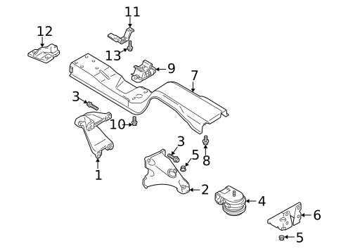 Engine & Trans Mounting for 1999 Suzuki Grand Vitara #0