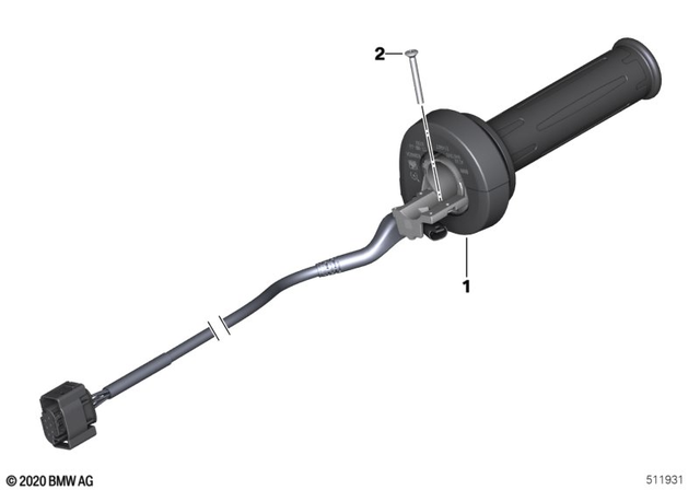61317105098 - Steering: E-Throttle Grip -  for BMW-Motorrad Image image
