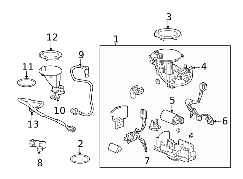 Fuel Pump for 2021 Toyota Avalon #0