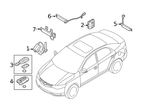 Keyless Entry Components for 2010 Kia Forte Koup #0