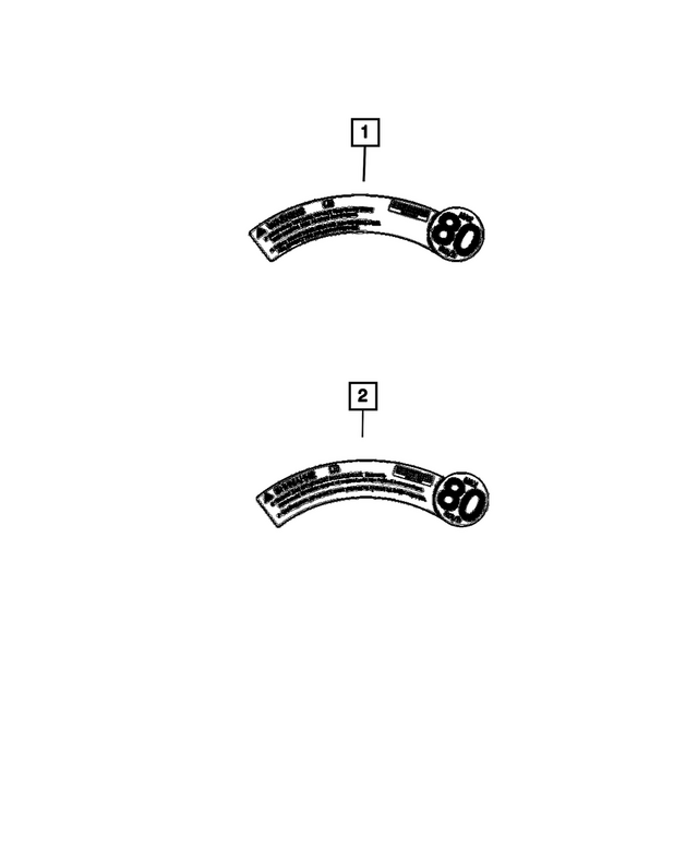 68229418AA - Labels: Space Saver Spare Warning Label for Mopar Image