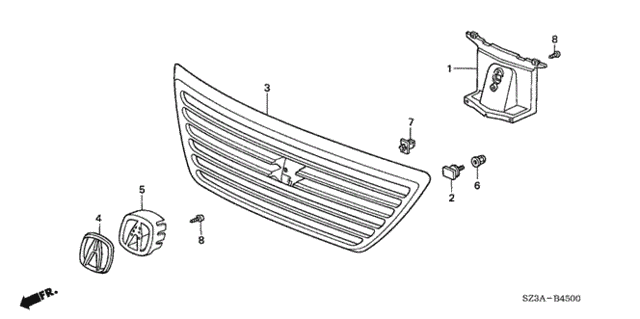 Front Grille for 2004 Acura RL #0