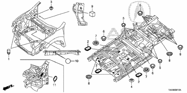 Grommet (FR.) for 2014 Acura RDX #0
