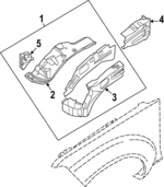 641009BU5A - Body: Apron Assembly for Nissan: Frontier Image