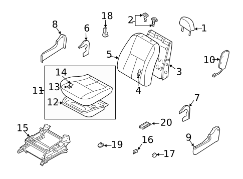 Front Seat Components for 2003 INFINITI G35 #4