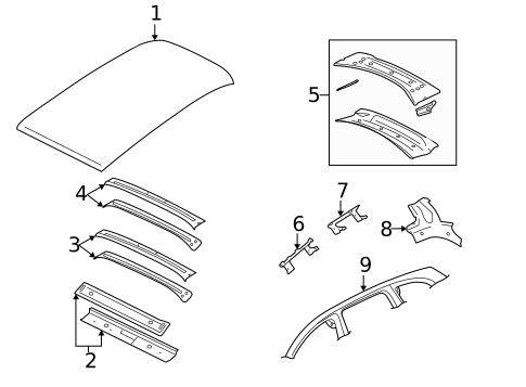 Roof & Components for 2009 Audi Q7 #1