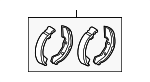 MB950212 - : Brake Shoes for Mitsubishi: 3000GT, Diamante, Eclipse, Expo, Expo LRV, Lancer, Outlander Image