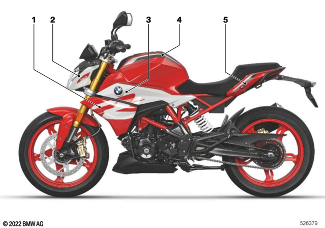 51147914776 - Body Equipment: Decor Radiator Cowl Right - Style passion for BMW-Motorrad Image