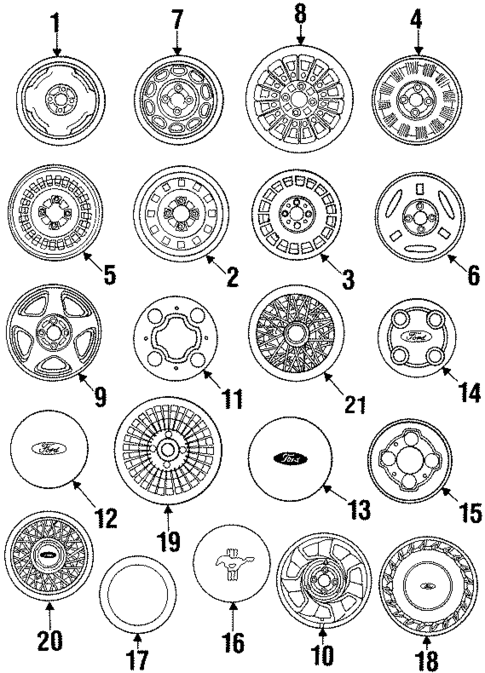 Wheels for 1989 Ford Mustang #0