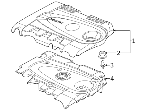 Engine Appearance Cover for 2014 Chevrolet Cruze #0