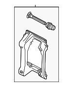 1N3615125 - Brakes: Disc Brake Caliper Bracket for Volkswagen Image