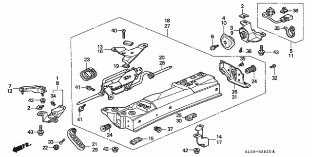 Roof Side Lock for 2002 Acura NSX #0