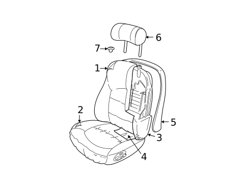 Front Seat Components for 2001 Jaguar XJR #4