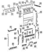 68167281AA - Body Sheet Metal Except Doors: A-pillar Reinforcement for Mopar Image