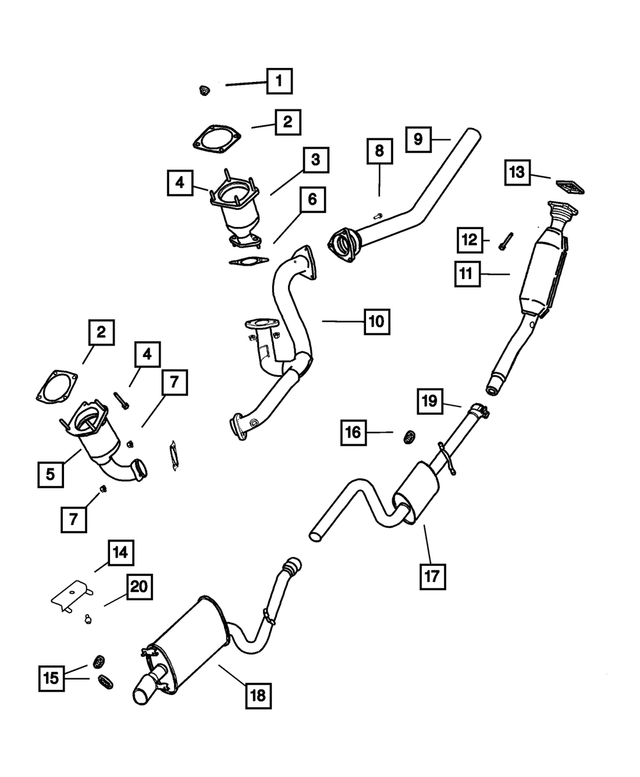 4764660AA - Exhaust: Exhaust Manifold To Front Converter Gasket for Mopar Image image