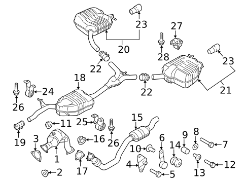 Catalytic Converter for 2014 Audi Q5 #0