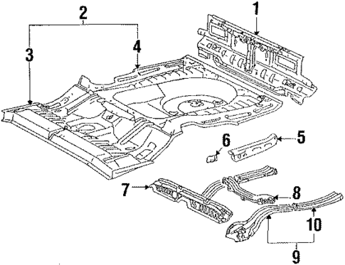 Rear Body for 1984 Toyota Camry #1