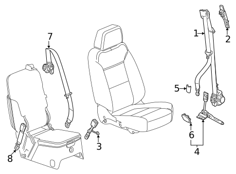Front Seat Belts for 2022 GMC Yukon XL #0