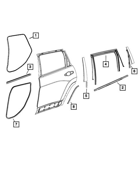 Weatherstrips and Seals for 2015 Jeep Cherokee #0