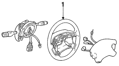 Steering Wheel & Trim for 1996 Ford Probe #0